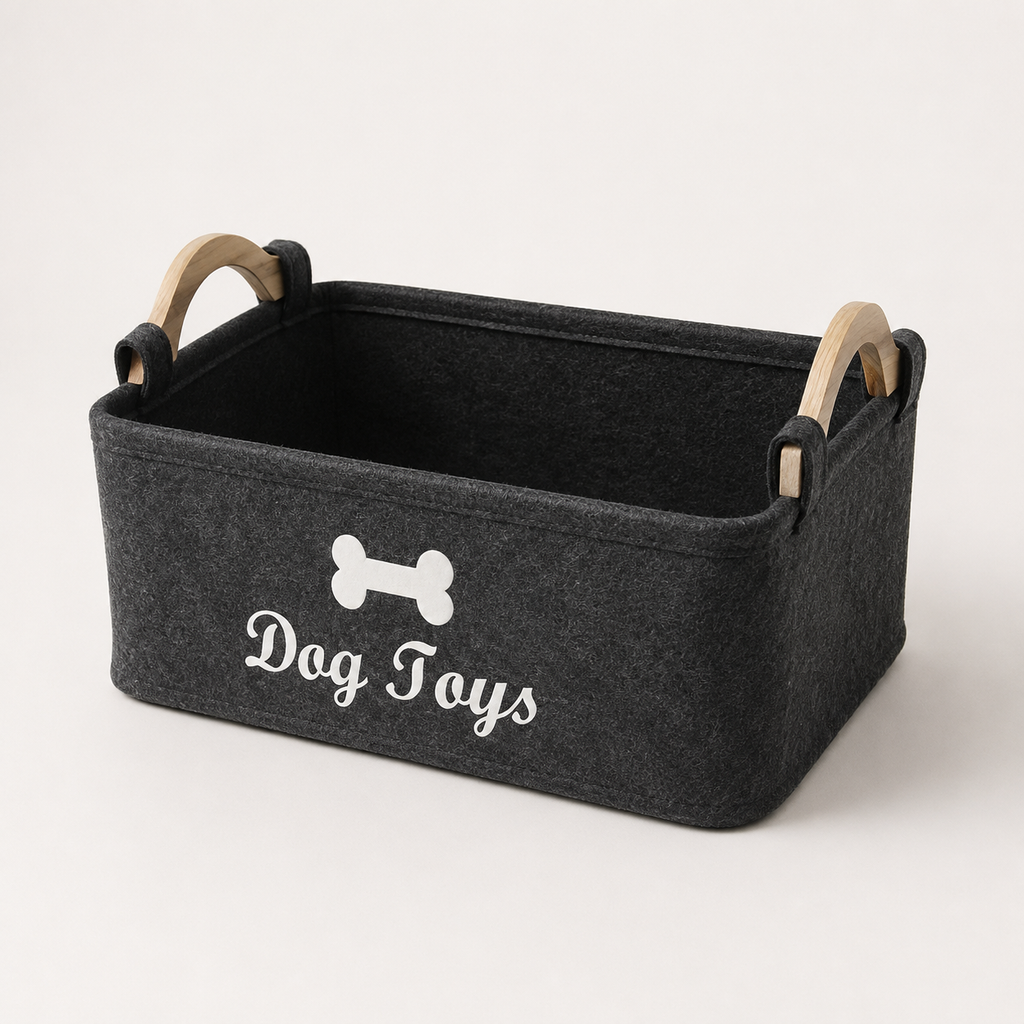 Decorative Dog Toy Storage Basket