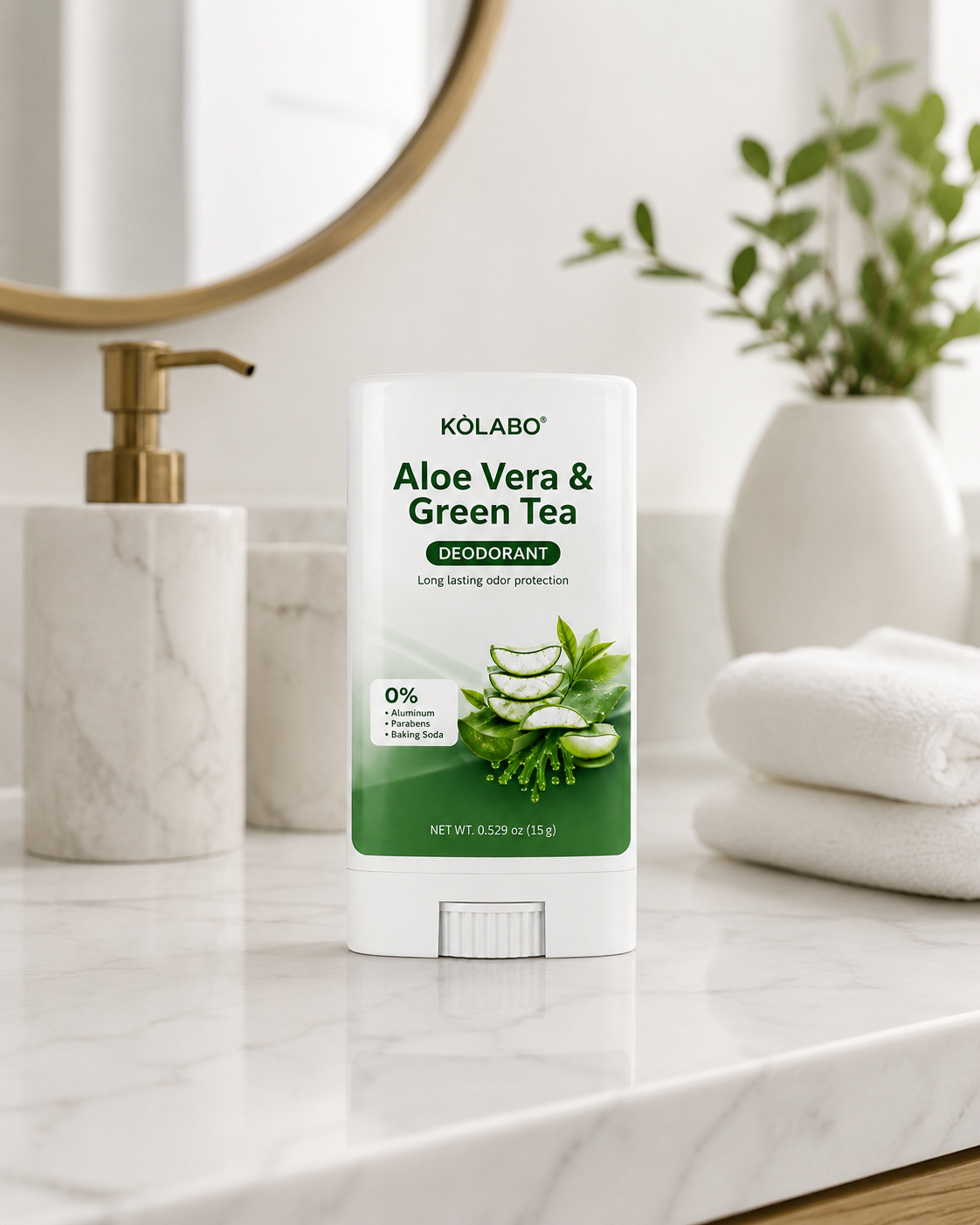 Aloe Vera and Green Tea Deodorant – Aluminum Free Odor Protection