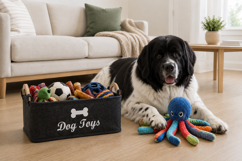 Decorative Dog Toy Storage Basket