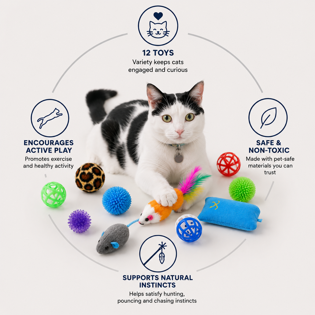 12 Piece Cat Toy Collection