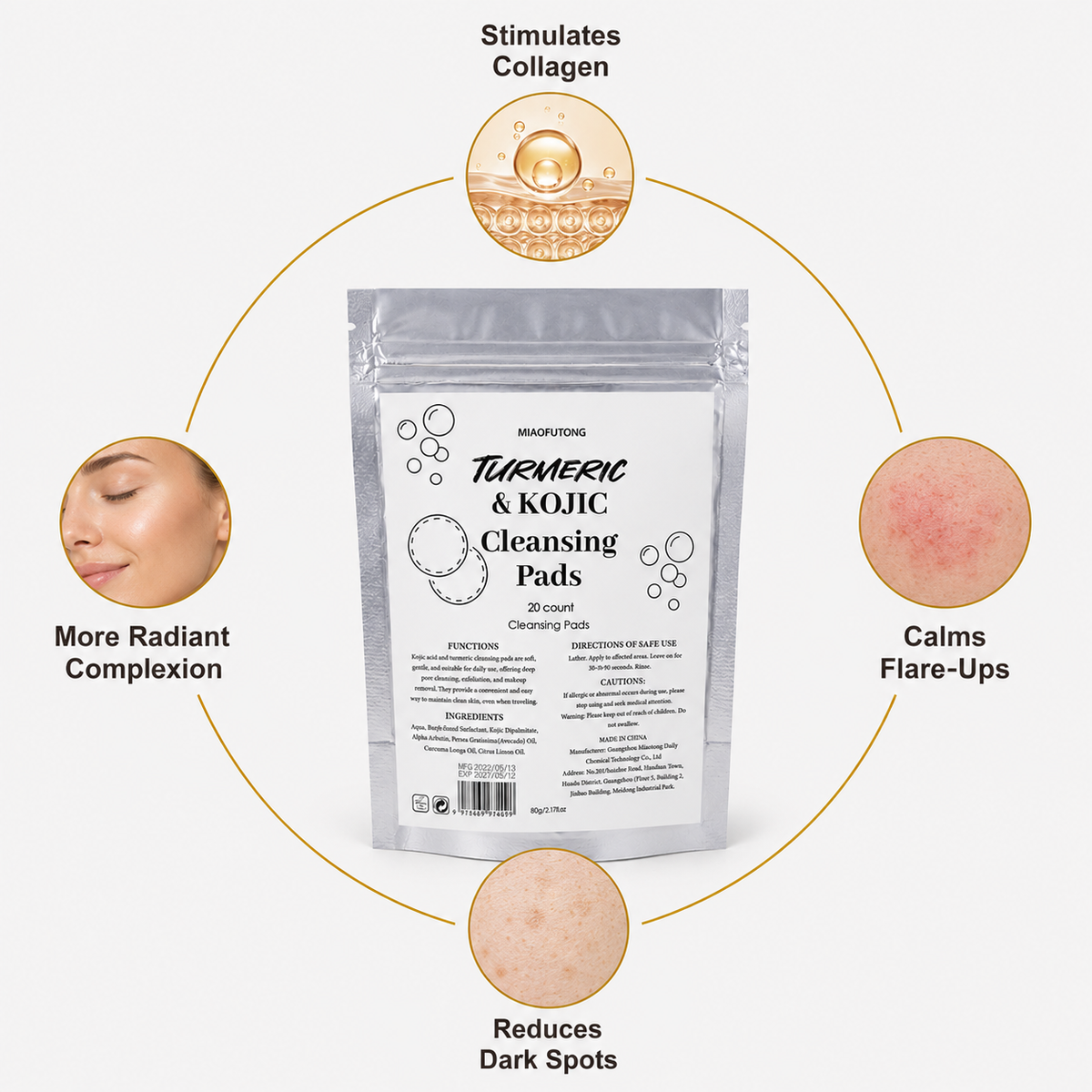 Turmeric and Kojic Cleansing Pads