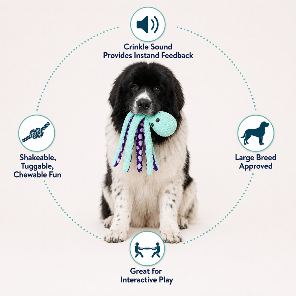 Sturdy Tug & Crinkle Dog Toy